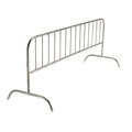 Global Industrial Crowd Control Barrier, Gray Powder Coated Steel, 102L x 40H 652833